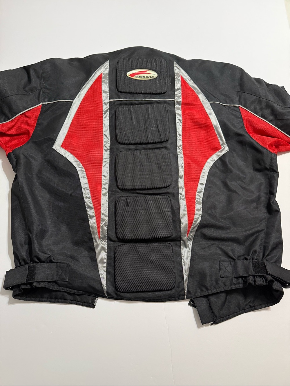 Hein Gericke Safe Armor Padded Motorcycle Jacket Black and Red Size Large Men's - Picture 7 of 10